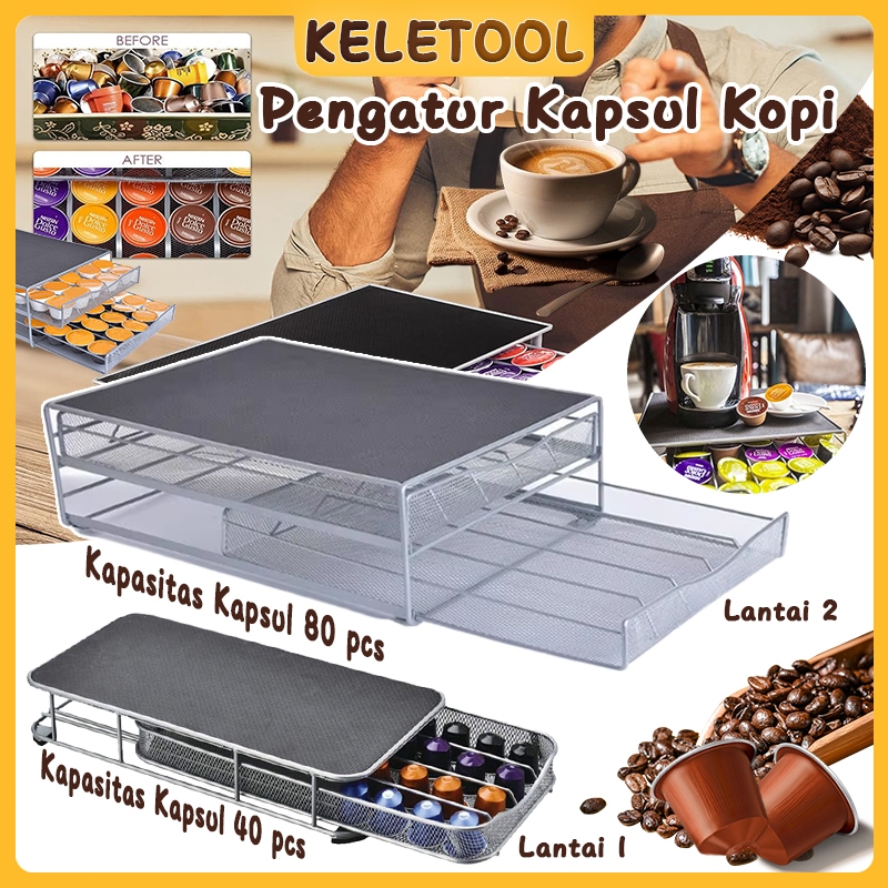 Jual Rak Kopi Kapsul Capsule Drawer Rak Holder Untuk 40/80Pcs Hitam ...