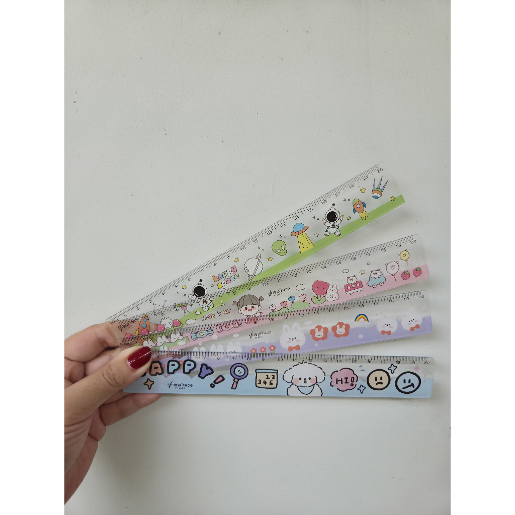 Jual PENGGARIS / RULER LITTLE GREEN FROG BASIC 12CM/15CM/18CM/20CM/30CM ...