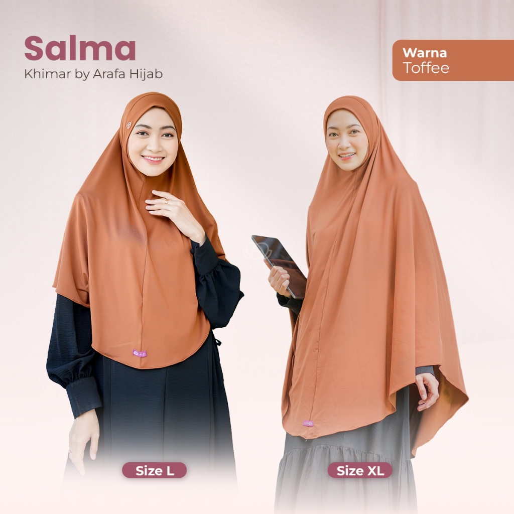 Arafa Hijab Khimar Salma Hijab Dagu Malaysia Premium Bergo Jersey Instan Syari Kerudung Umroh