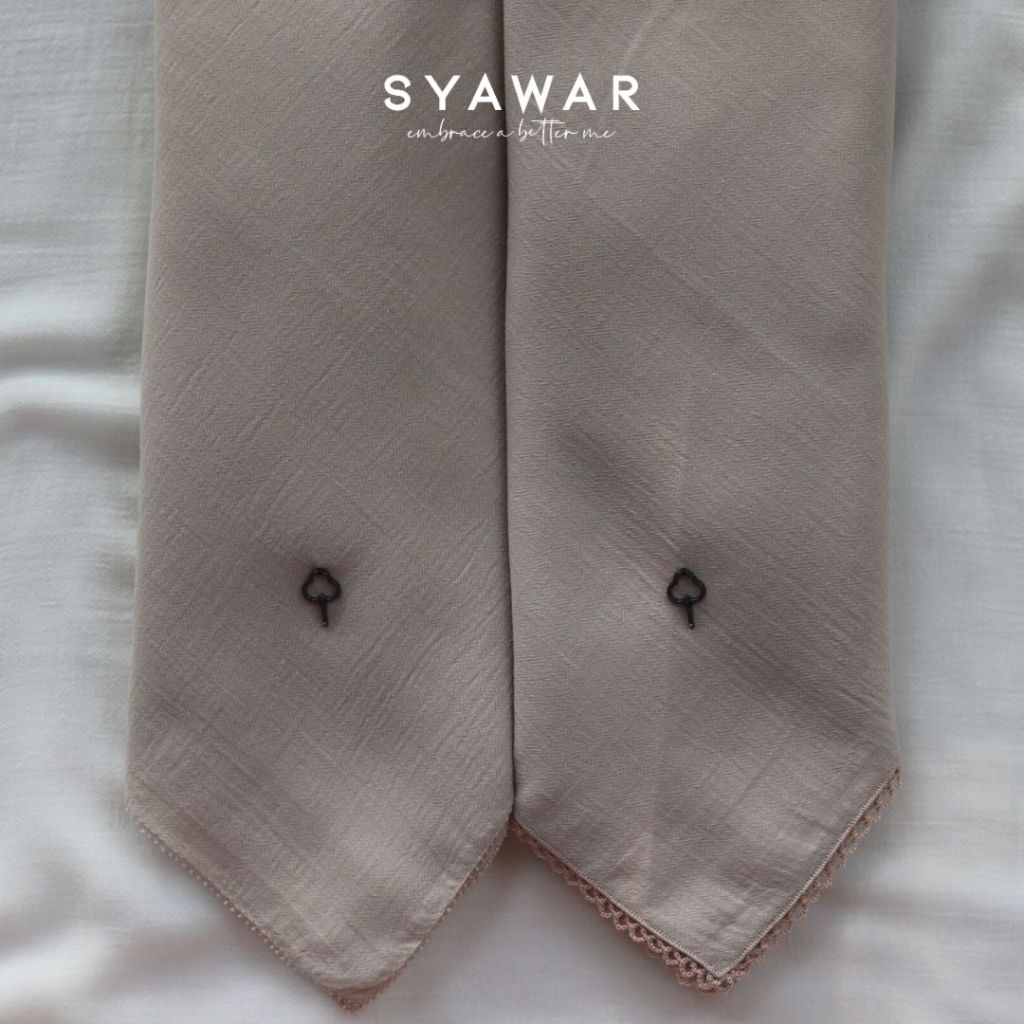 SYAWAR Elara Square Syari Embroidery Hijab Segiempat Zuma Voal Miracle 140x140