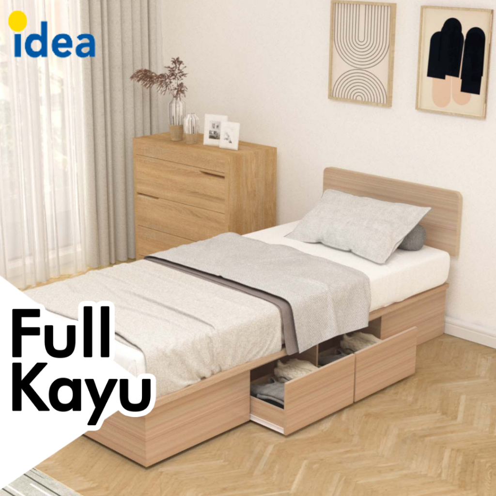 Jual IDEA Iowa - Ranjang Dipan Kayu Rangka Tempat Tidur Divan Putih ...
