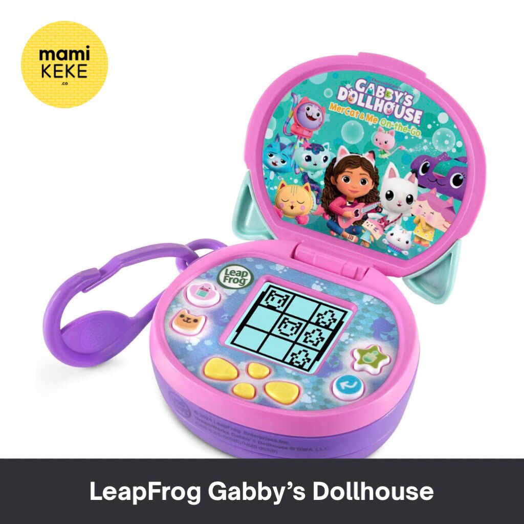 Gabby's Dollhouse Poppenwagen, roze en paars, met afneembaar speelplateau, kinderwagen, speelgoed voor poppen, inklapbare buggy voor rollenspellen, poppenwagen voor kinderen vanaf 3 jaar