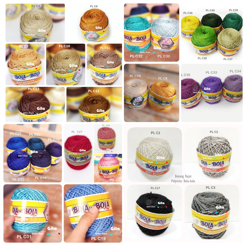 Jual Benang Rajut Poly Bola-bola/Polyester Bola-Bola/Poly Lotus ...