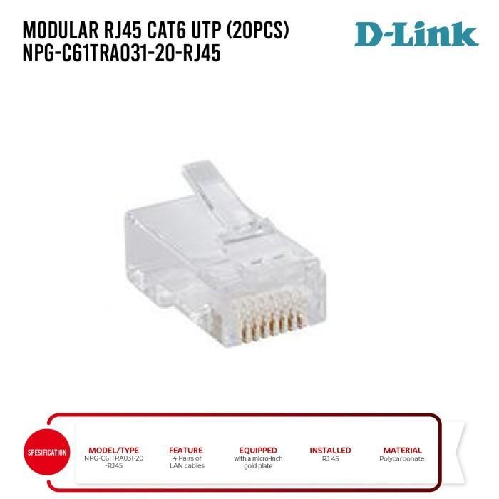 Jual D-LINK C61TRA031 RJ45- Modular plug (CAT6 UTP) | Shopee Indonesia
