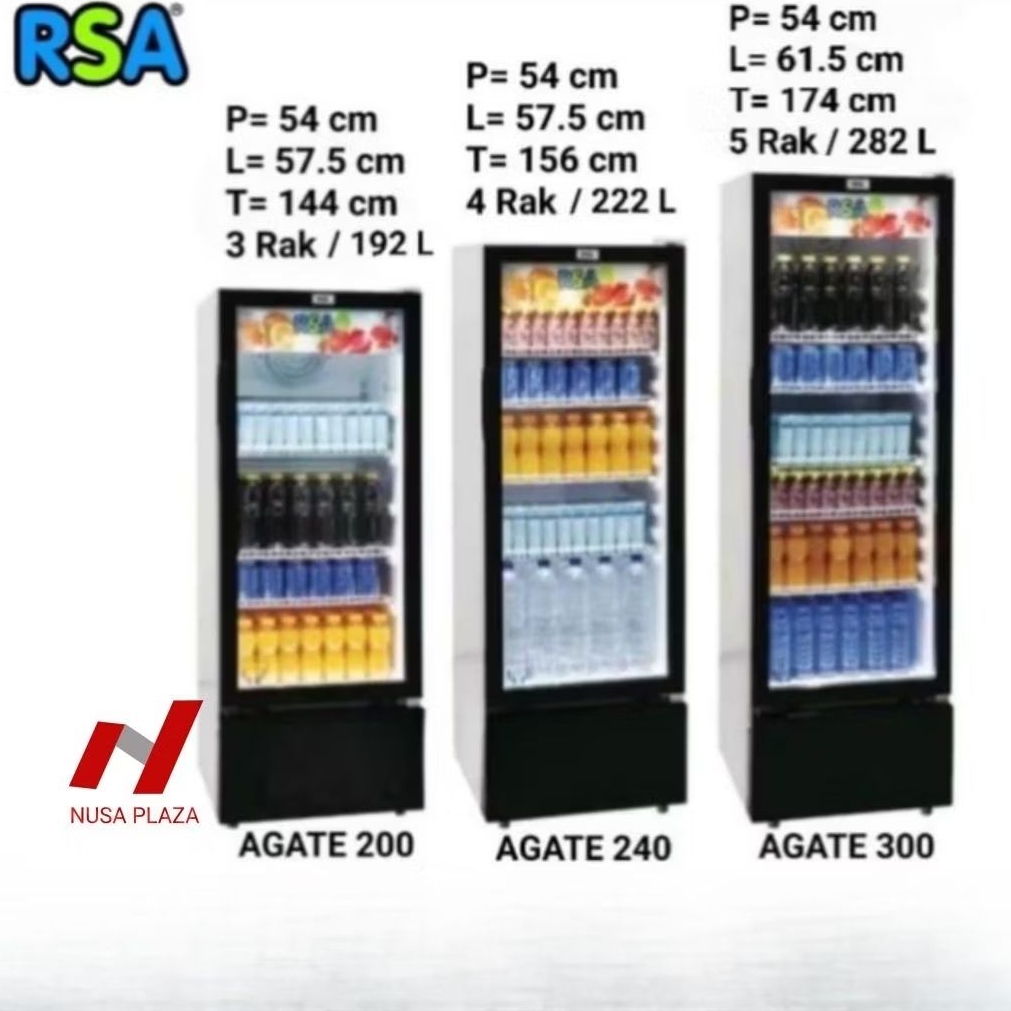 Jual SHOWCASE RSA AGATE 200 3 Rak / 240 4 Rak / 300 5 Rak (LUAR MEDAN ...