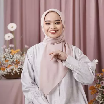 Restu Anggraini PRE ORDER Turkish Voal Hijab Segiempat Polos