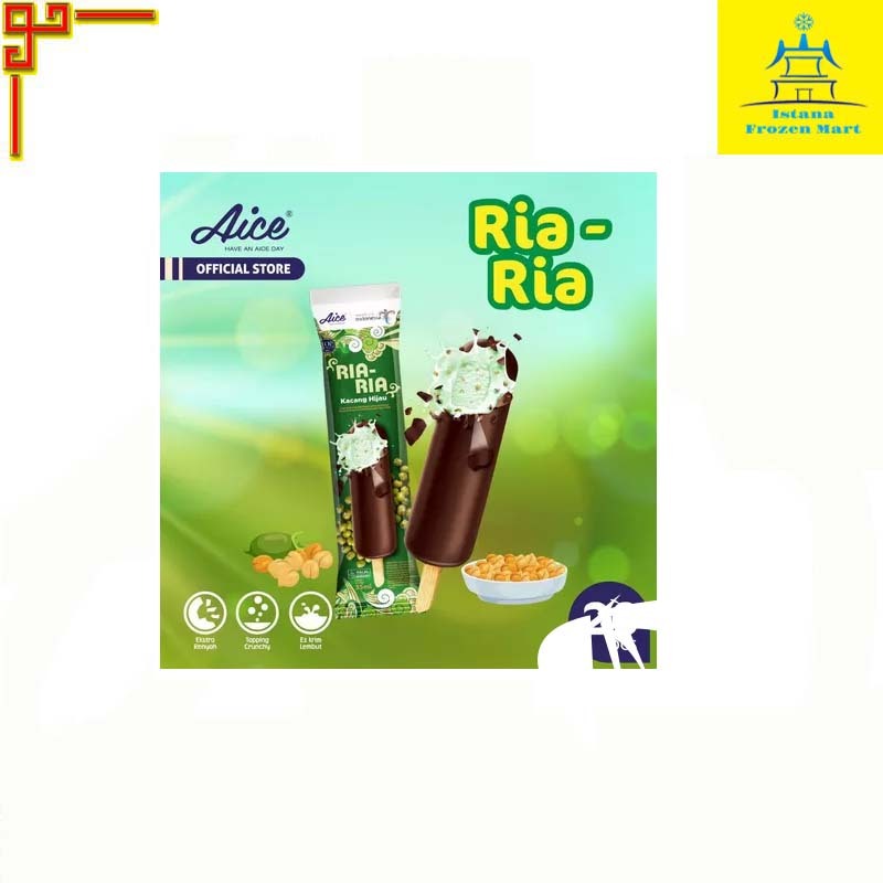 Jual Es Krim Ria Ria Kacang Hijau 35ml- AICE | Shopee Indonesia