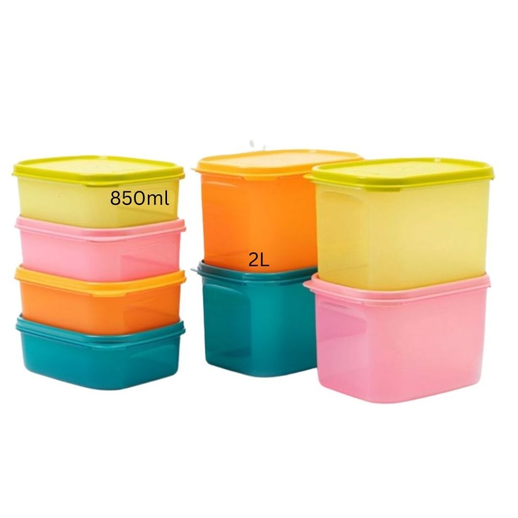 Jual Tupperware colourful recta 850ml 2L | Shopee Indonesia