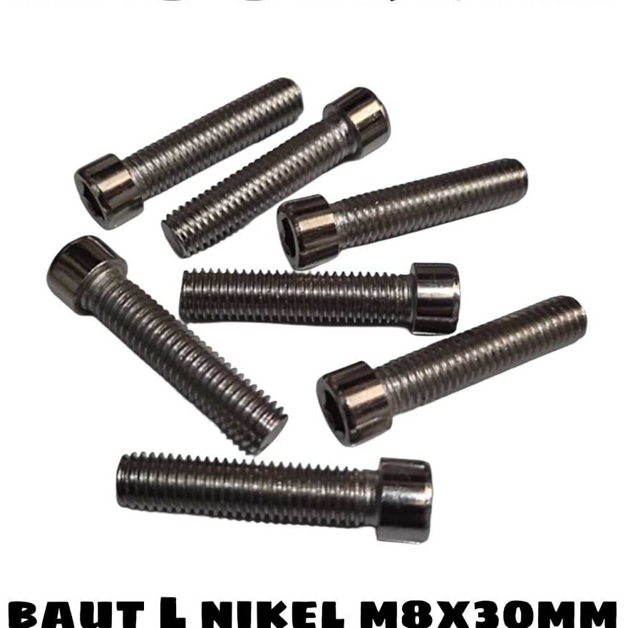 Jual BAUT L NEKEL M8X30MM | Shopee Indonesia