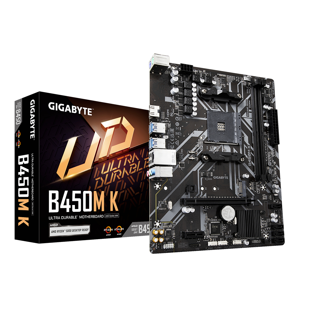 Jual GIGABYTE MOTHERBOARD MATX ULTRA DURABLE B450M K DDR4 AM4 AMD 