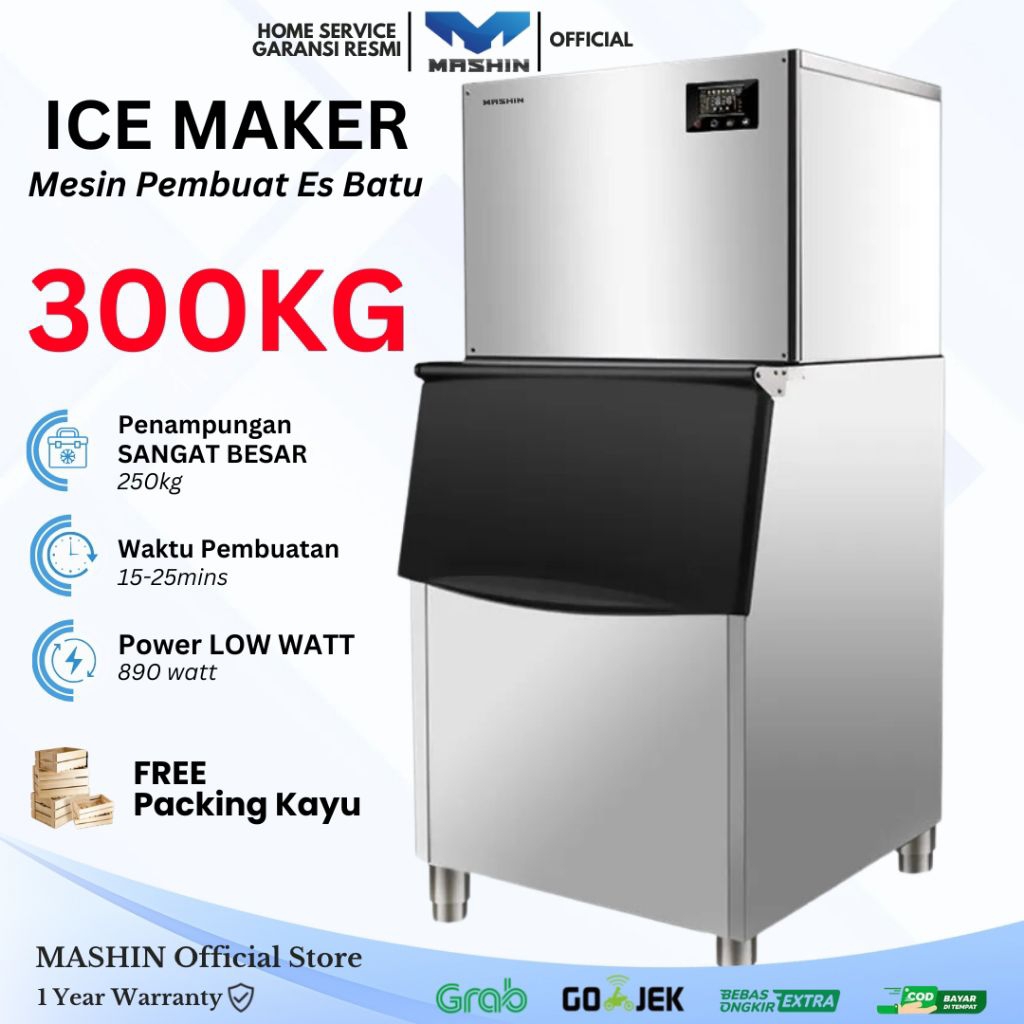 Jual Mashin - Ice Maker 200-300kg/hari Mesin Es Batu Kapasitas Sangat ...