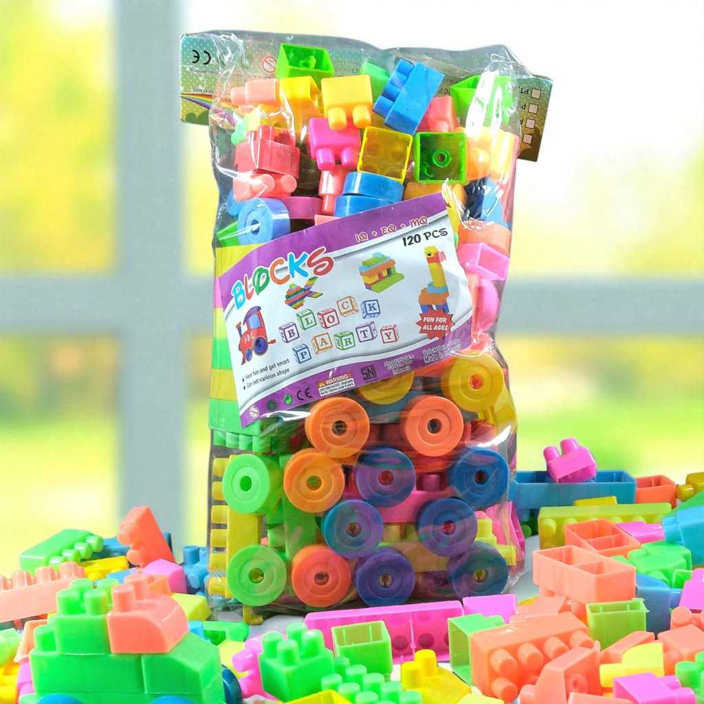 Jual Building Blocks isi 120 - Mainan Edukasi Anak Balok Susun Kreatif ...