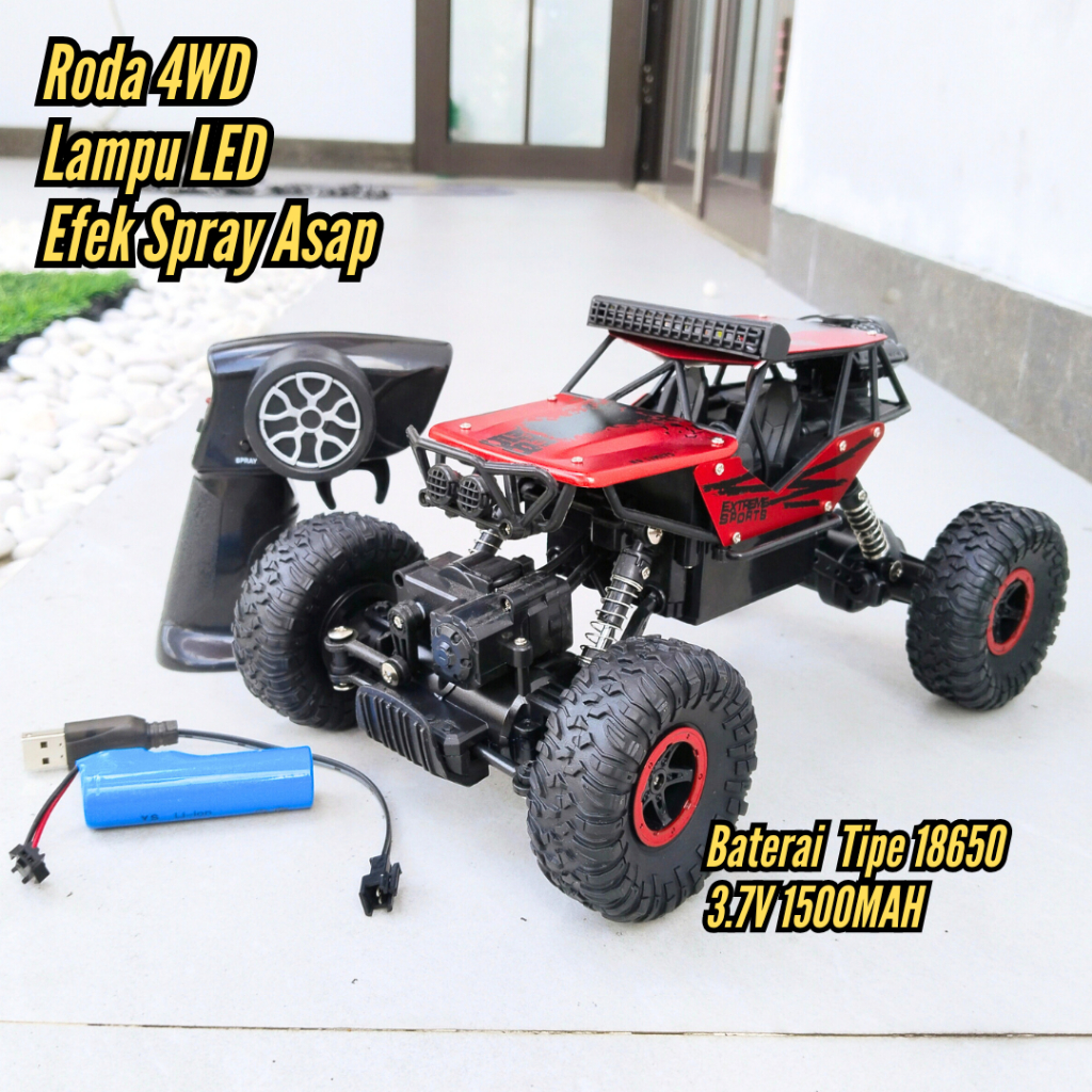 Mobil RC Remote Control JPRE Offroad 4WD Baterai Cas Offroad Mainan Remot  Kontrol