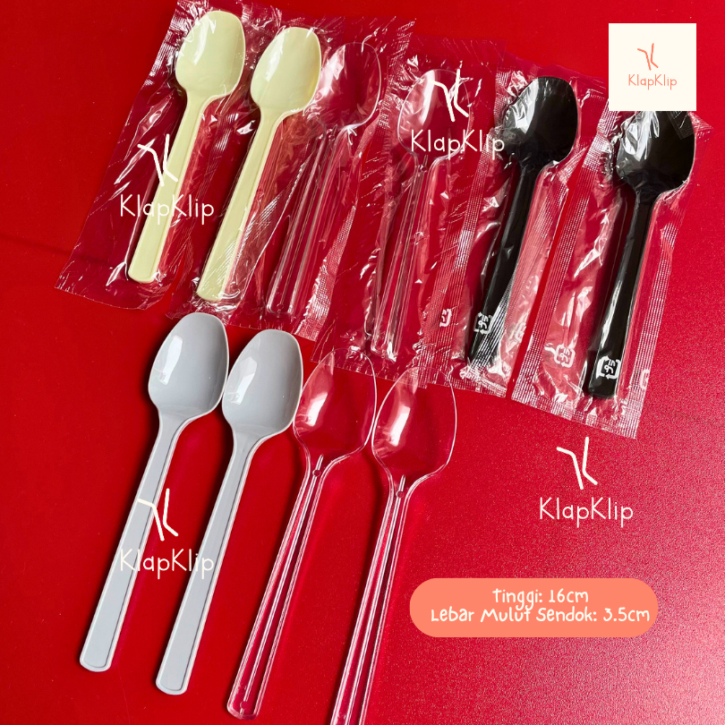 Jual GROSIR 10pack = 1000pcs Sendok Makan WRAPPING dan NON WRAPPING ...