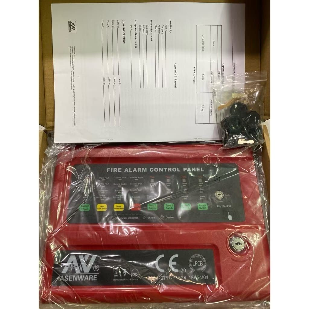 Jual Fire Alarm Control Panel AW-CFP2166-4 4 Zone 2Channel ASENWARE ...