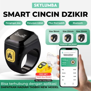 Skylumba Smart Ring Zikir Cincin Tasbih Digital LED Display Bluetooth & Tahan Air - SR01