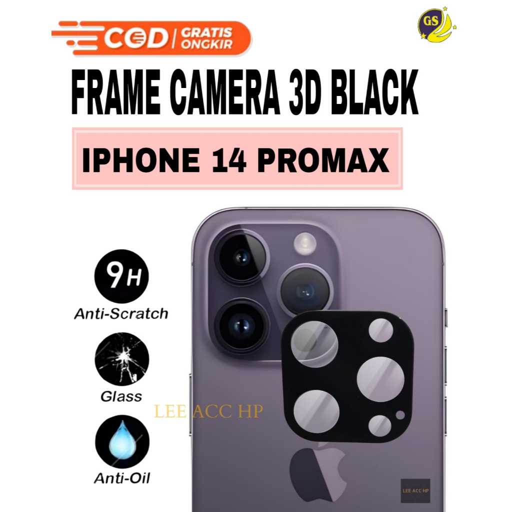 Jual FRAME CAMERA 3D BLACK IPHONE 14 / IP 14 + PLUS / IP 14 PROMAX / IP ...