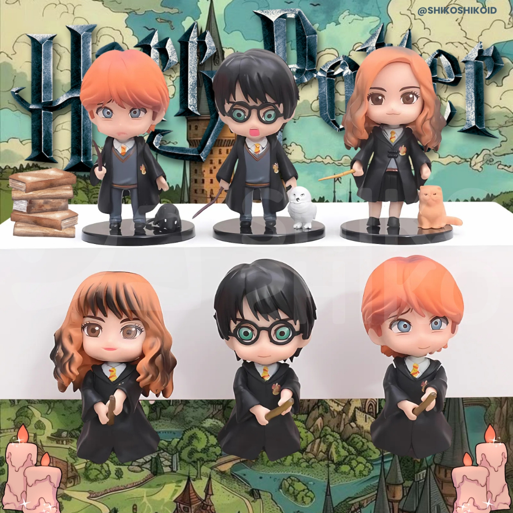 Jual FGChp Figur Mini Harry Potter Hermione Granger Ron Weasley Lucu ...