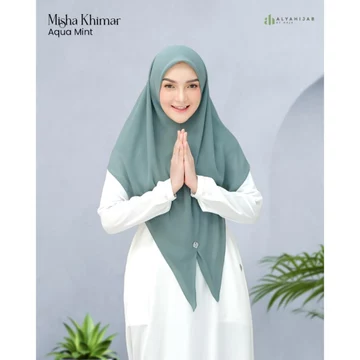 ALYAHIJAB Misha Khimar Segiempat Instan Bahan Babydoll Premium 2 Layer All Size Syari