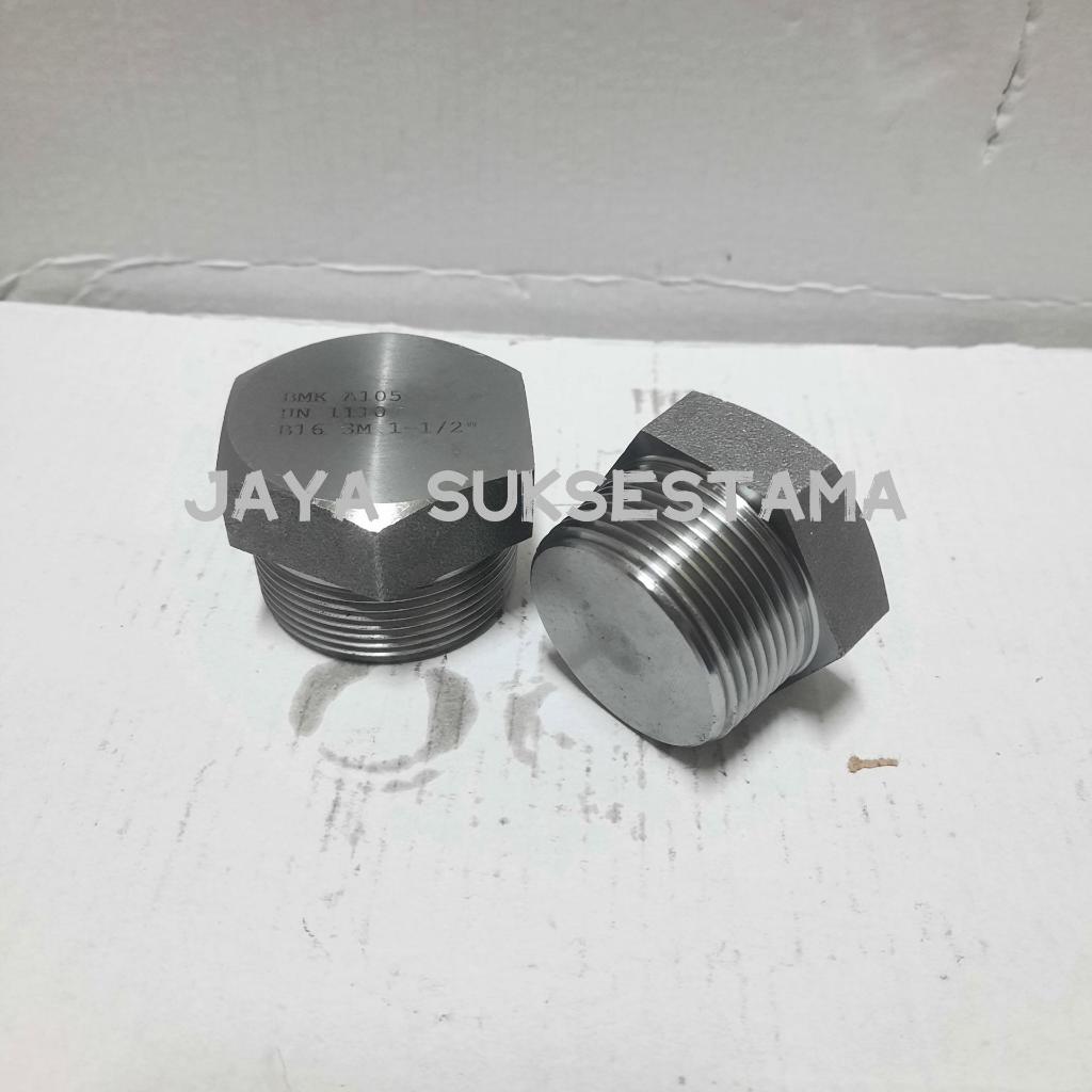 Jual Hex Plug Besi Class 3000 Drat NPT 3/8