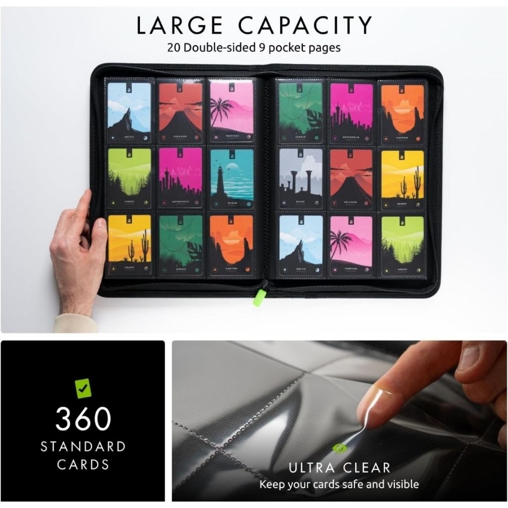 Jual Vault X 9 Pocket Trading Card Zip Binder, 360 Cards, Premium