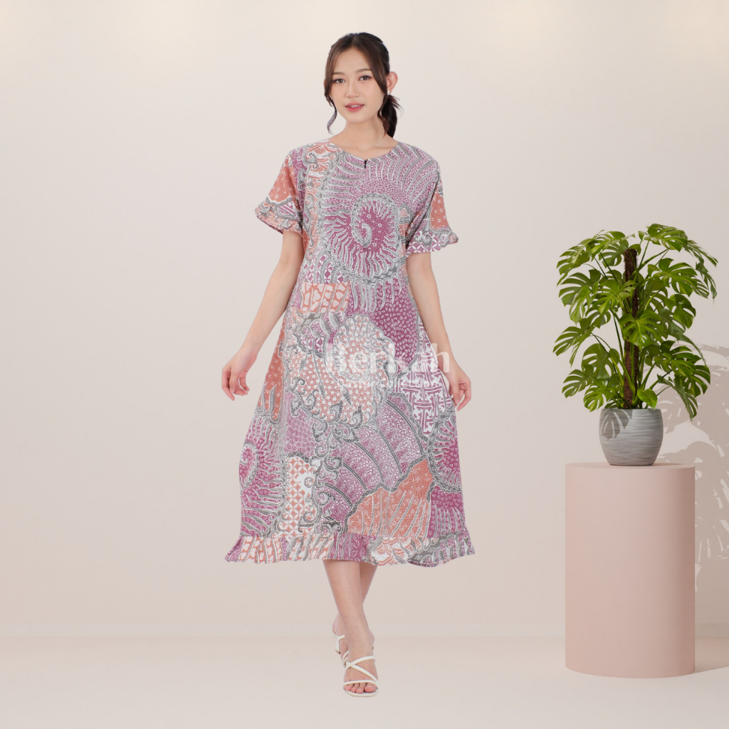 Daster Batik Rayon Busui Resleting Surya Teja 8