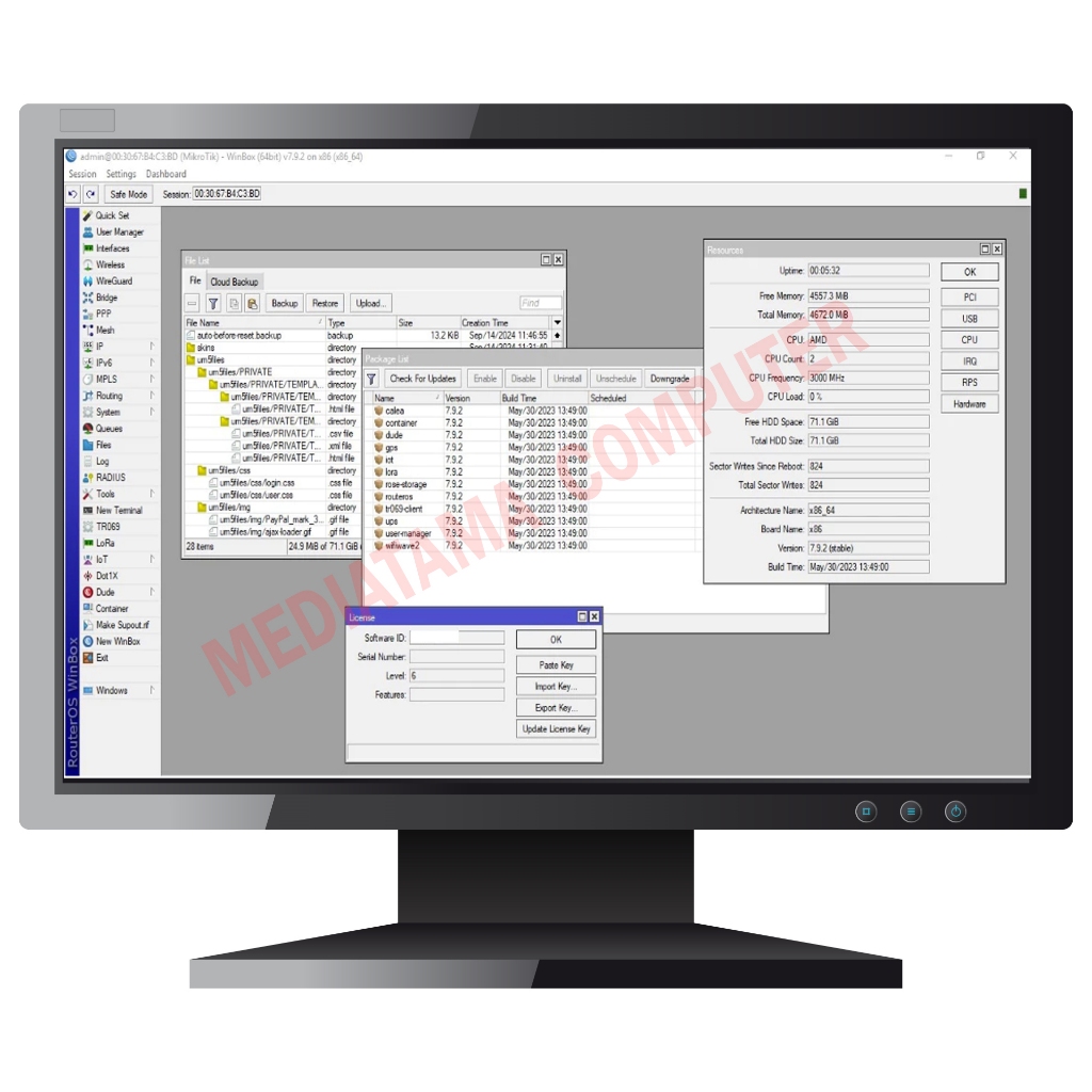 Product image Lisensi Level 6 Dan File Kloning Mikrotik PC X86 3