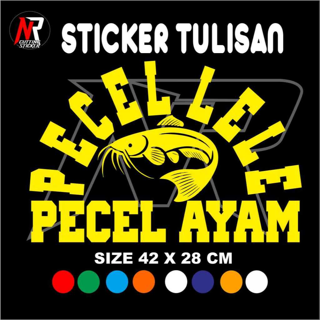 Jual STICKER CUTTING TULISAN PECEL LELE PECEL AYAM STICKER TULISNA ...