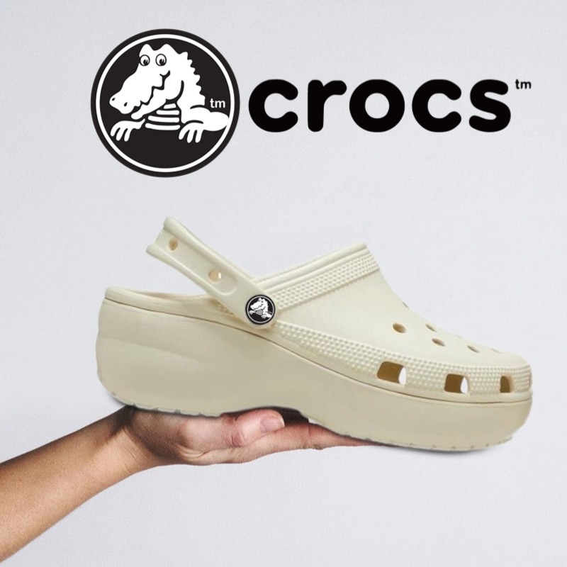 Jual ORI Crocs Classic Platform Clog-Bone,Crocs official store original ...