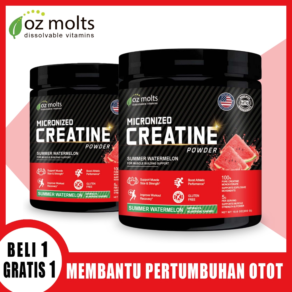 Jual Ozmolts pure Creatine Monohydrate Powder Membangun suplemen ...