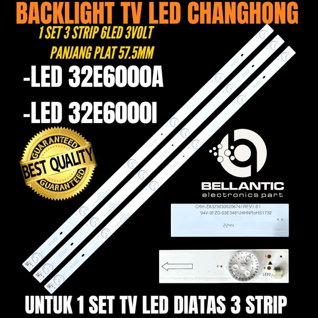 Jual BACKLIGHT TV LED CHANGHONG 32 INCH LED 32E6000A-LED 32E6000I ...