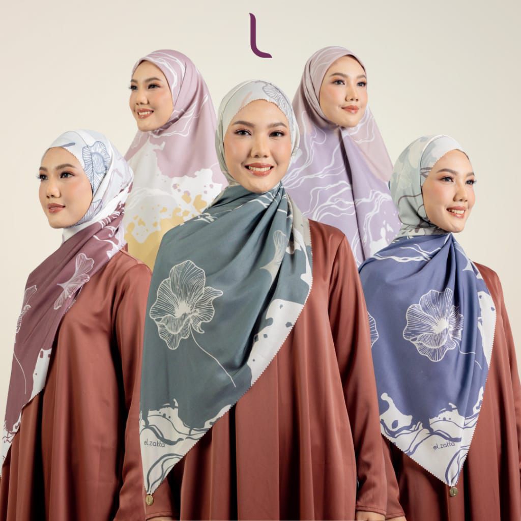 (ZOYA,ELZ) HIJAB SEGI EMPAT BRAND ORI size stndart 110