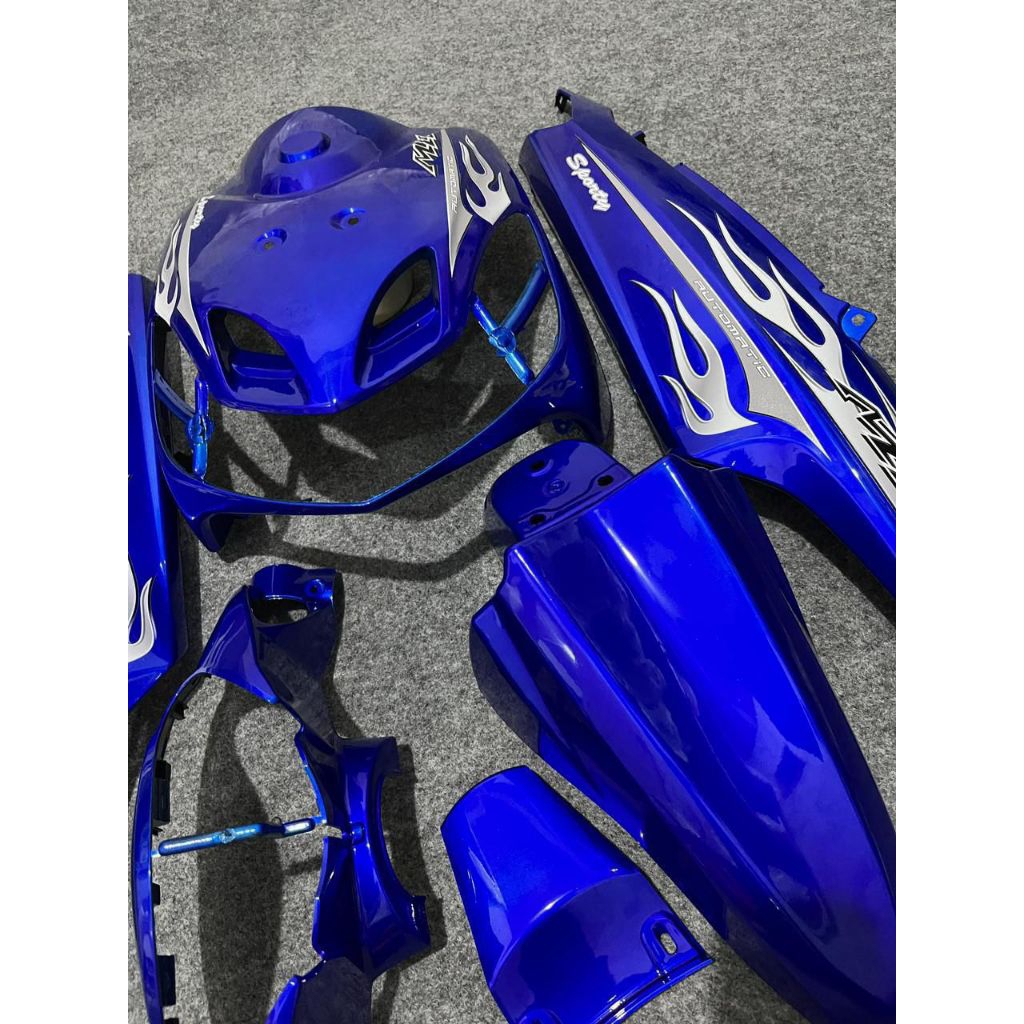 Jual Striping Transparan Mio Sporty/Mio Smile Motif Api Sticker Mio Api ...
