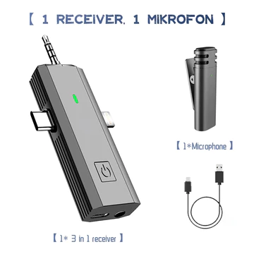 Mikrofon Nirkabel Lavalier Mic Portabel Audio Video Pembuatan Rekaman Wireless Microphone HP