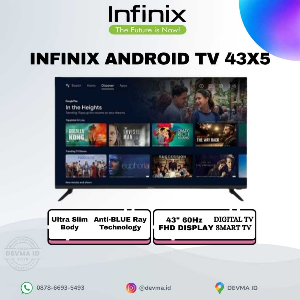 Jual Infinix Android TV Smart TV 43x5 - 43