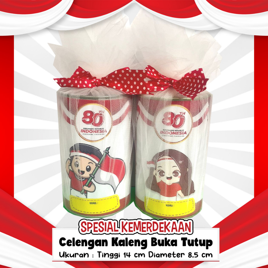Celengan souvenir kemerdekaan 17 agustus Kemasan Tile