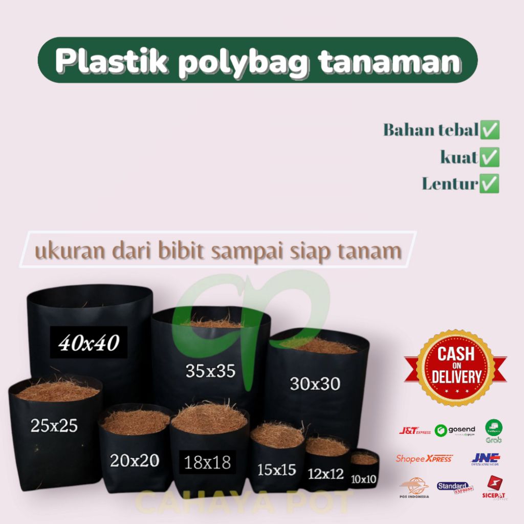 Jual Polibek -polybek - plastik tanaman - polybag ukuran 18x18 - 20x20 ...