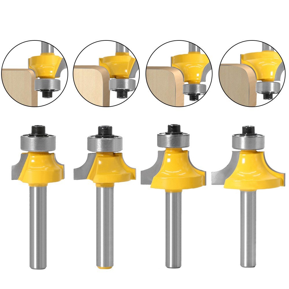 Jual Mata Profil Router Bit Radius Round Over Sudut kayu shank 6mm R3 ...