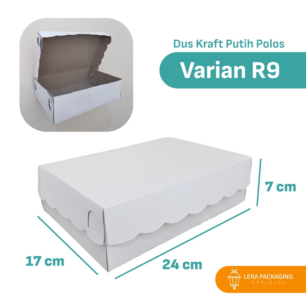 Jual Dus Nasi PUTIH Polos / Box Kotak Nasi warna Putih ukuran R9 R10K ...