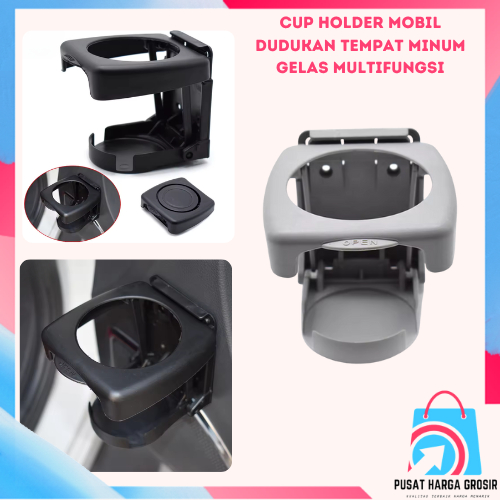 PHG - Cup Holder Mobil Dudukan Tempat Minum Gelas 500ml Multifungsi Holder Car Tempat Botol Gelas Minuman Soda Mobil Bisa Di Lipat Murah