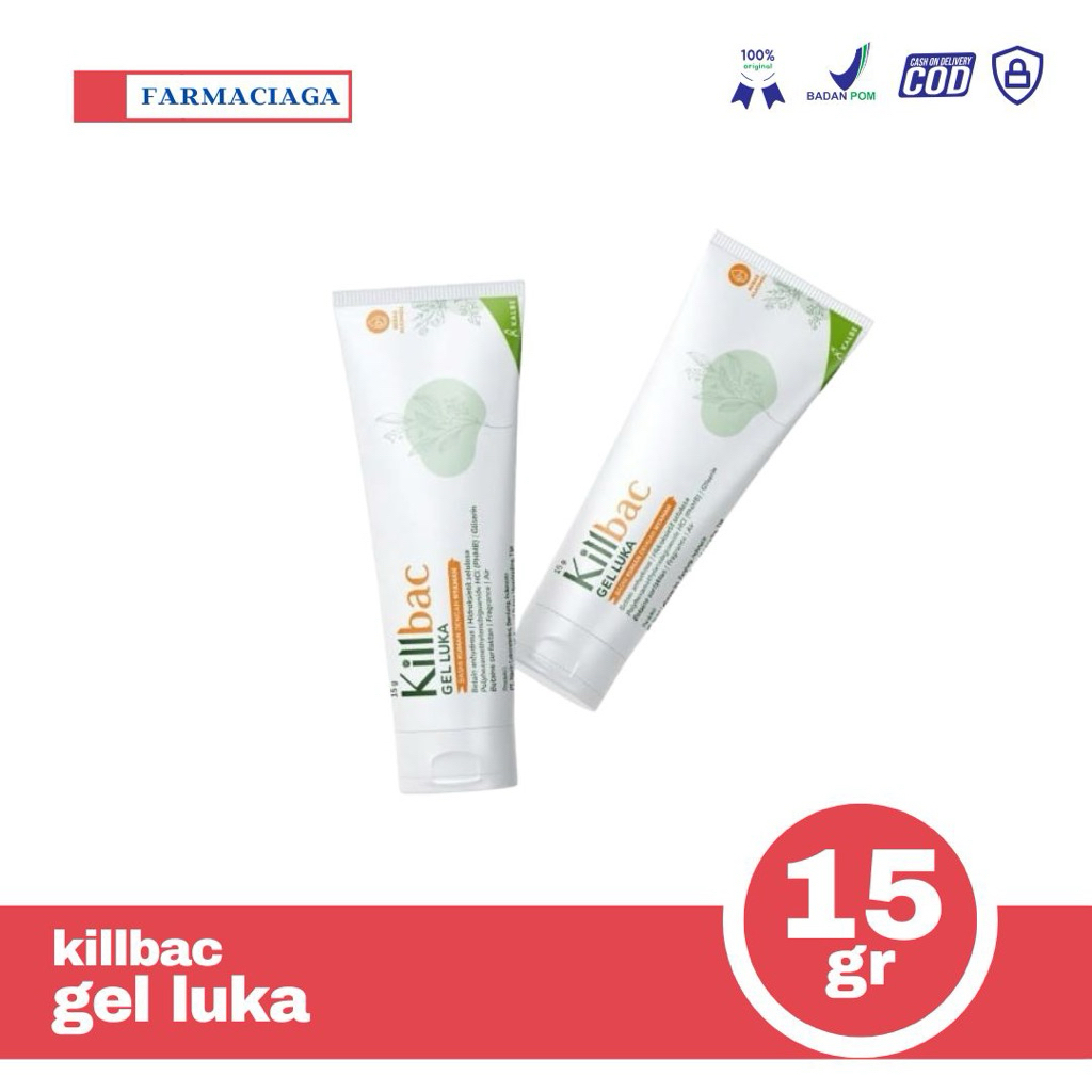 Jual killbac gel luka 15 gr/ membantu proses penyembuhan luka | Shopee ...