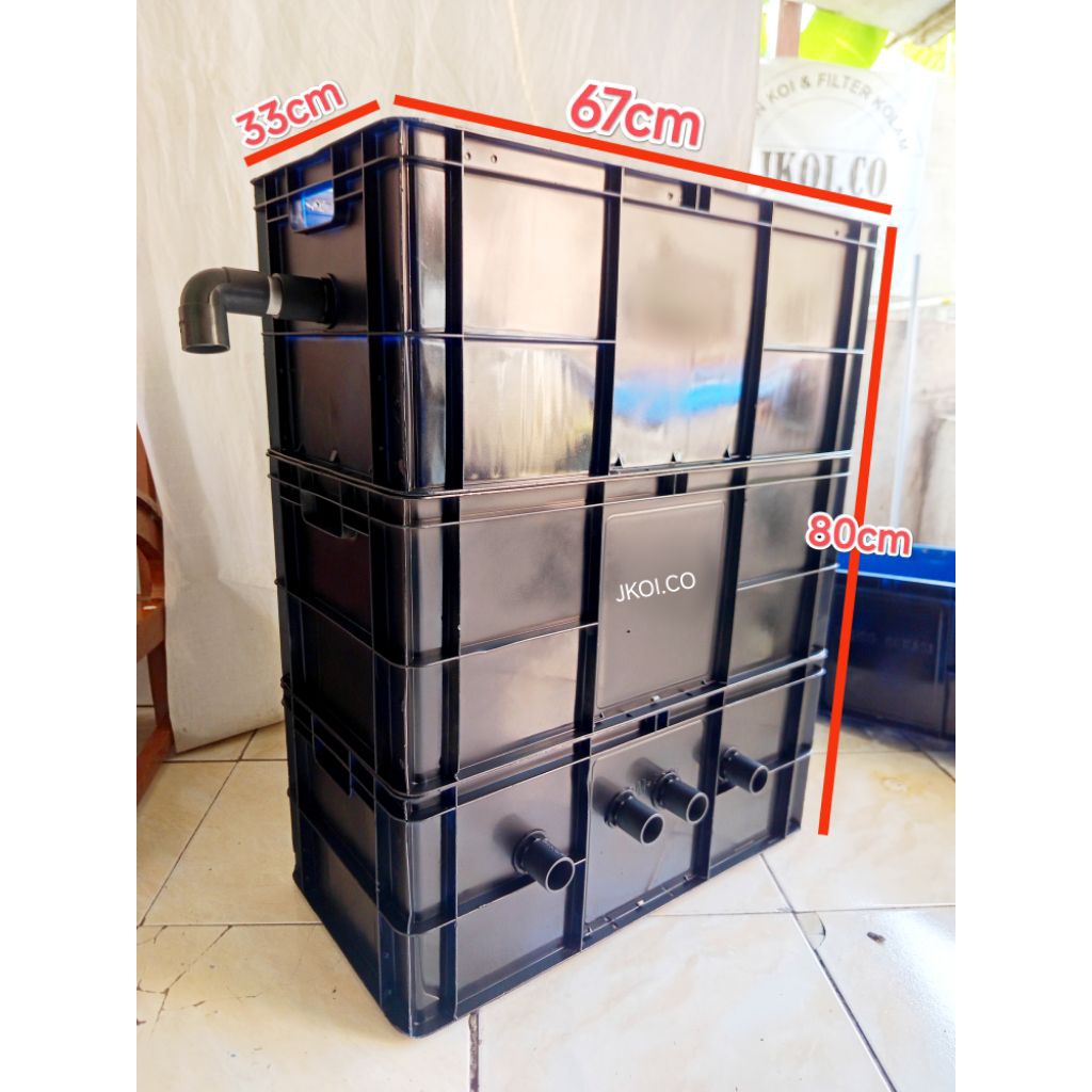 Jual TRICKLE BOX FILTER KOLAM IKAN KOI JUMBO BAKKI SHOWER TANPA MEDIA ...