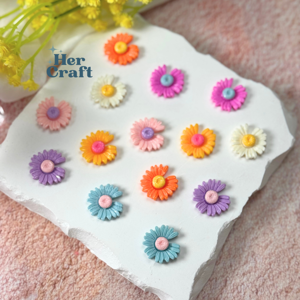 Jual hercraft - resin bunga daisy - isi 14pc | Shopee Indonesia