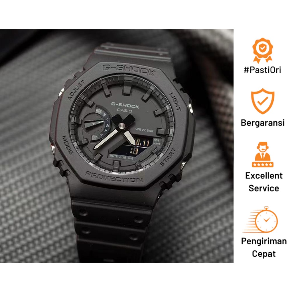 1a1 G Shock Ga 2100 Full Black Jual Jam Tangan Pria Casio G-Shock