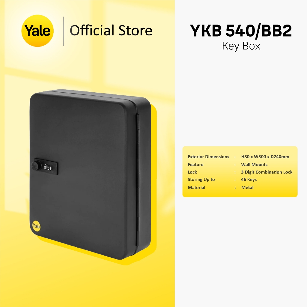 Jual YALE - Key Box / Kotak Kunci YKB/540/CB2 Ukuran Medium | Shopee ...
