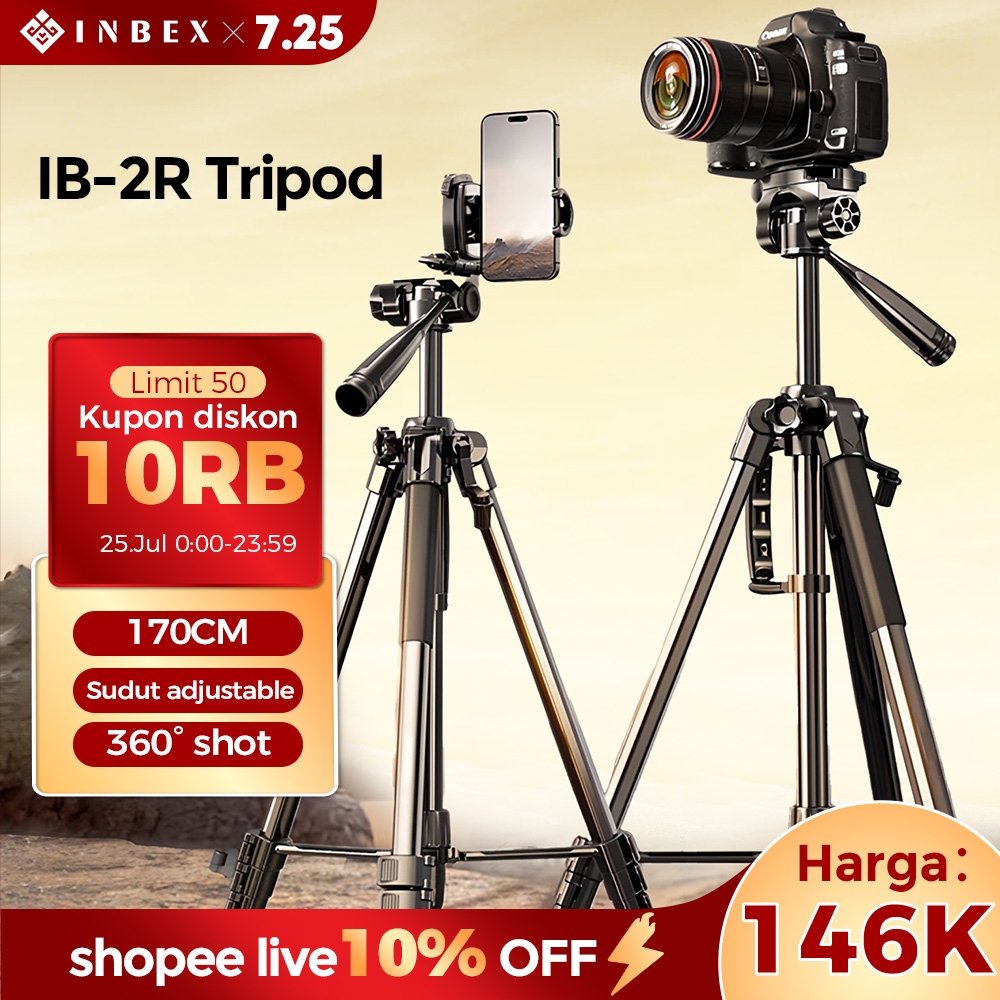 Gambar produk INBEX IB-2R 170CM Tripod Kamera Hp Bluetooth Remote Tripot HP Aluminum Tripod with Holder+Carry Bag 1