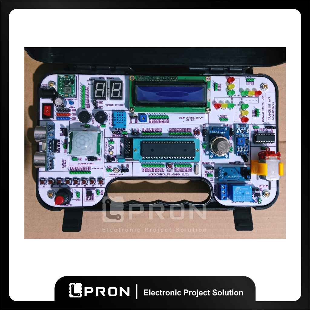 Jual Trainer Kit Mikrokontroler AVR ATMega 32/16/8535/Custom | Shopee ...