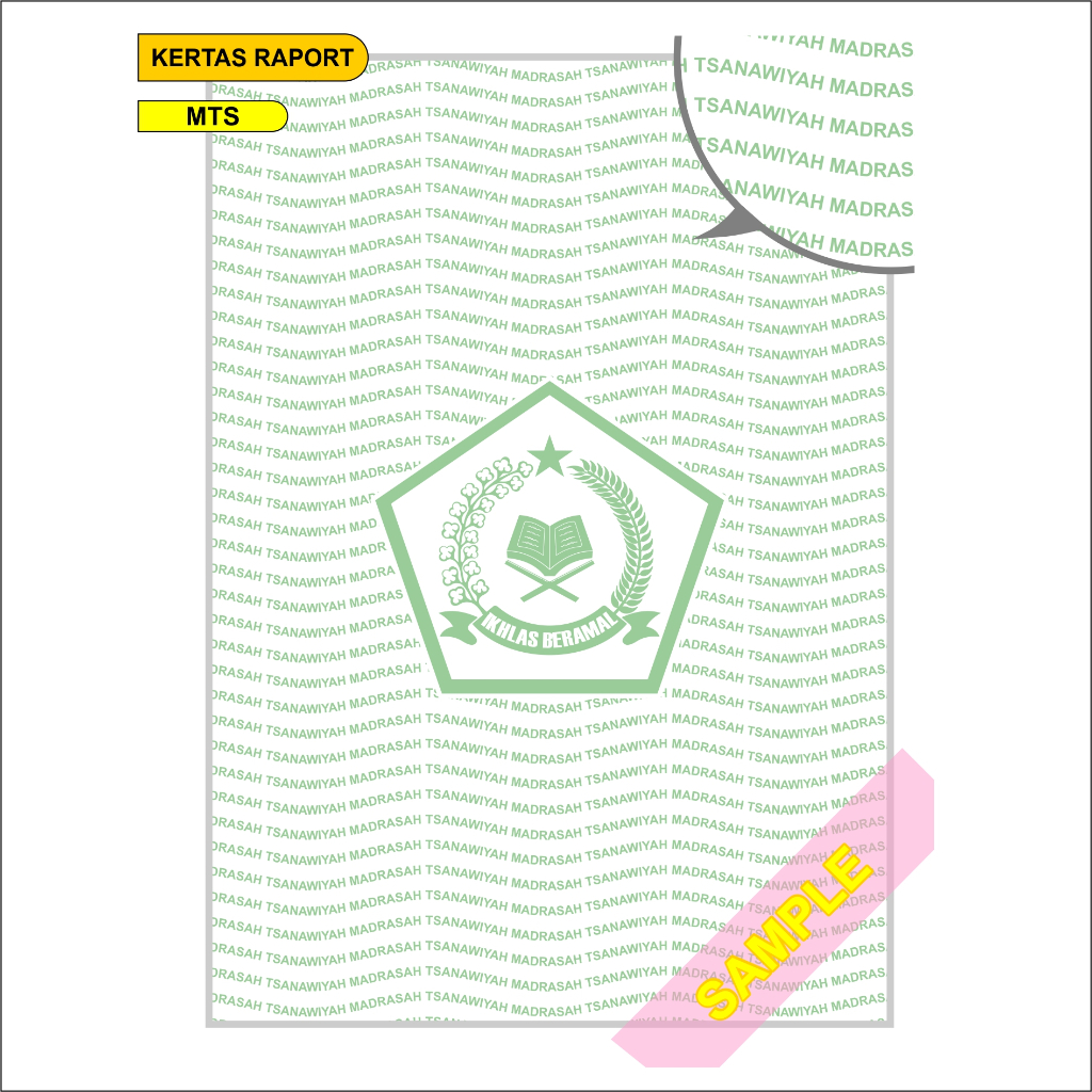 Jual KERTAS RAPORT PAUD TK SD MI MTS DAN SMA / KERTAS RAPOR CETAK DEPAN ...