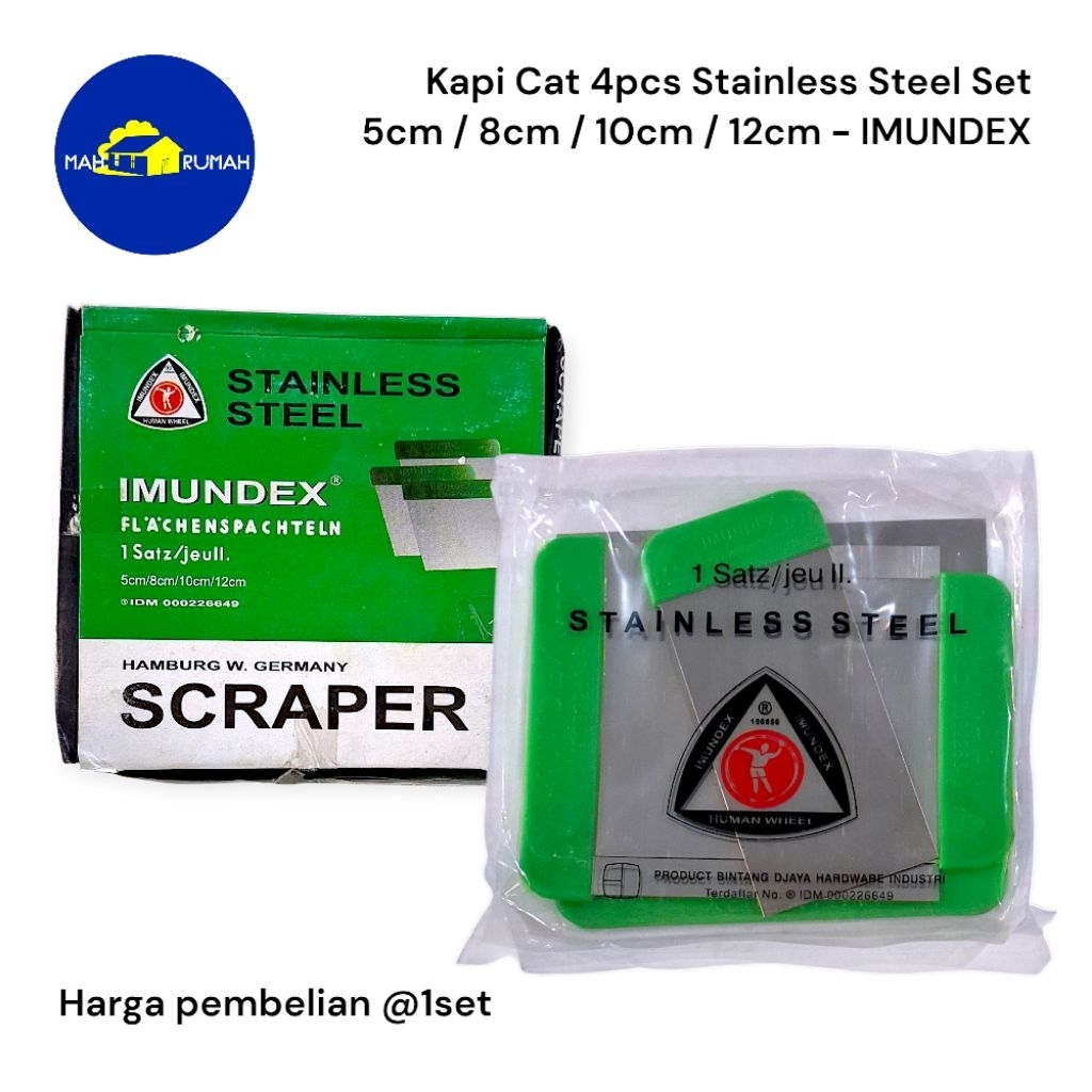 Jual Kapi Kape Set Dempul 4pcs 4 pcs Lentur Stainless Steel Gagang ...