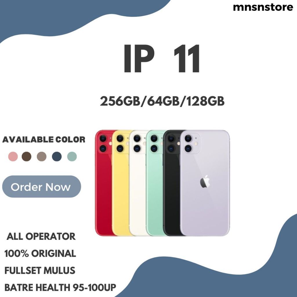 Jual IP 11 256GB/128GB/64GB GSM LTE 4G SECOND 100% Original